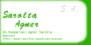 sarolta agner business card